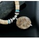 Certified Authentic Navajo .925 Sterling Silver Graduated Melon Shell and Jasper Turquoise Native American Necklace 370898965382