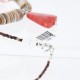 Certified Authentic Navajo .925 Sterling Silver Graduated Melon Shell and Quartz and Turquoise Native American Necklace 15427-8