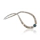 Certified Authentic Navajo .925 Sterling Silver Graduated Melon Shell and ST Turquoise Native American Necklace 15151-6