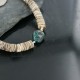 Certified Authentic Navajo .925 Sterling Silver Graduated Melon Shell and ST Turquoise Native American Necklace 15151-6
