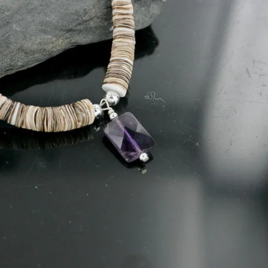 Navajo .925 Sterling Silver Graduated Melon Shell and Turquoise Amethyst Native American Necklace 370964169954 Navajo .925 Sterling Silver Graduated Melon Shell and Turquoise Amethyst Native American Necklace 370964169954