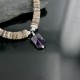Certified Authentic Navajo .925 Sterling Silver Graduated Melon Shell and Turquoise Amethyst Native American Necklace 370964169954