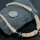Certified Authentic Navajo .925 Sterling Silver Graduated Melon Shell and Turquoise Amethyst Native American Necklace 390725874649