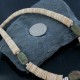 Certified Authentic Navajo .925 Sterling Silver Graduated Melon Shell and TURQUOISE Native American Necklace 15213-17