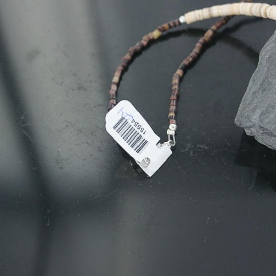 Certified Authentic Navajo .925 Sterling Silver Graduated Melon Shell and Turquoise Native American Necklace 15554-24