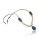 Certified Authentic Navajo .925 Sterling Silver Graduated Melon Shell and Turquoise Native American Necklace 15554-24
