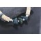 Certified Authentic Navajo .925 Sterling Silver Graduated Melon Shell and Turquoise Native American Necklace 15554-36