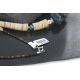 Certified Authentic Navajo .925 Sterling Silver Graduated Melon Shell and Turquoise Native American Necklace 15554-36