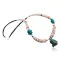 Navajo .925 Sterling Silver Graduated Melon Shell and Turquoise Native American Necklace 15554-4