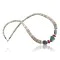 Navajo .925 Sterling Silver Graduated Melon Shell and Turquoise Native American Necklace 15554-63