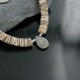 Certified Authentic Navajo .925 Sterling Silver Graduated Melon Shell and Turquoise Native American Necklace 15562-17