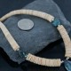 Certified Authentic Navajo .925 Sterling Silver Graduated Melon Shell and Turquoise Native American Necklace 15562-9