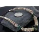 Navajo .925 Sterling Silver Graduated Melon Shell and Turquoise Native American Necklace 15624-35 Navajo .925 Sterling Silver Graduated Melon Shell and Turquoise Native American Necklace 15624-35