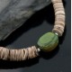 Certified Authentic Navajo .925 Sterling Silver Graduated Melon Shell and Turquoise Native American Necklace 15778-25