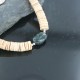 Certified Authentic Navajo .925 Sterling Silver Graduated Melon Shell and Turquoise Native American Necklace 18108-72