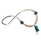 Certified Authentic Navajo .925 Sterling Silver Graduated Melon Shell and Turquoise Native American Necklace 370881721004