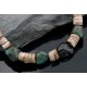 Certified Authentic Navajo .925 Sterling Silver Graduated Melon Shell and Turquoise Native American Necklace 370883092348