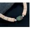 Navajo .925 Sterling Silver Graduated Melon Shell and Turquoise Native American Necklace 370887790736