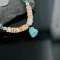Certified Authentic Navajo .925 Sterling Silver Graduated Melon Shell and Turquoise Native American Necklace 370902827823