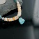 Certified Authentic Navajo .925 Sterling Silver Graduated Melon Shell and Turquoise Native American Necklace 370902827823 Certified Authentic Navajo .925 Sterling Silver Graduated Melon Shell and Turquoise Native American Necklace 370902827823