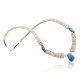 Certified Authentic Navajo .925 Sterling Silver Graduated Melon Shell and Turquoise Native American Necklace 370904529509