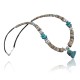 Certified Authentic Navajo .925 Sterling Silver Graduated Melon Shell and Turquoise Native American Necklace 370924169813