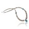 Certified Authentic Navajo .925 Sterling Silver Graduated Melon Shell and Turquoise Native American Necklace 370926044760