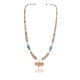 Certified Authentic Navajo .925 Sterling Silver Graduated Melon Shell and Turquoise Native American Necklace 371010510377