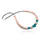 Certified Authentic Navajo .925 Sterling Silver Graduated Melon Shell and Turquoise Native American Necklace 390645813562
