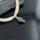 Certified Authentic Navajo .925 Sterling Silver Graduated Melon Shell and Turquoise Native American Necklace 390674472202