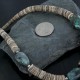 Certified Authentic Navajo .925 Sterling Silver Graduated Melon Shell and Turquoise Native American Necklace 390681816854