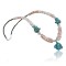 Certified Authentic Navajo .925 Sterling Silver Graduated Melon Shell and Turquoise Native American Necklace 390683545603