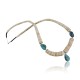 Certified Authentic Navajo .925 Sterling Silver Graduated Melon Shell and Turquoise Native American Necklace 390685682335
