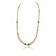 Certified Authentic Navajo .925 Sterling Silver Graduated Melon Shell and Turquoise Native American Necklace 390752435625