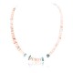 Certified Authentic Navajo .925 Sterling Silver Graduated Melon Shell and Turquoise Native American Necklace 390758598986