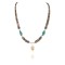 Certified Authentic Navajo .925 Sterling Silver Graduated Melon Shell and Turquoise Native American Necklace 390839452859