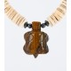 Certified Authentic Navajo .925 Sterling Silver Graduated Melon Shell and Turquoise Native American Necklace 750100-6
