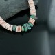 Certified Authentic Navajo .925 Sterling Silver Graduated Melon Shell and TurquoiseNative American Necklace 7501008-27