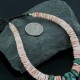 Certified Authentic Navajo .925 Sterling Silver Graduated Melon Shell and TurquoiseNative American Necklace 7501008-27