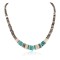 Certified Authentic Navajo .925 Sterling Silver Graduated Melon Shell Native American Necklace 15917-0