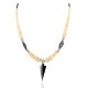 Certified Authentic Navajo .925 Sterling Silver Graduated Melon Shell Turquoise and Hematite Native American Necklace 25244