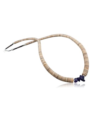 Certified Authentic Navajo .925 Sterling Silver Graduated Spiny and Amethyst Native American Necklace 750100-51