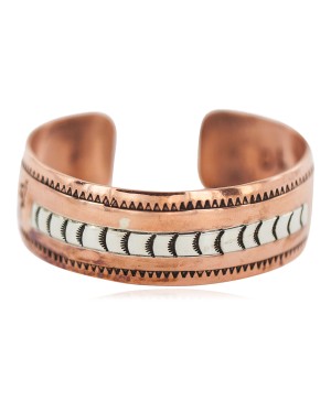 Certified Authentic Navajo .925 Sterling Silver Handmade Horse Native American Pure Copper Bracelet 92008