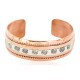 Certified Authentic Navajo .925 Sterling Silver Handmade Maze Feather Native American Pure Copper Bracelet  13097-19