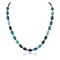 Certified Authentic Navajo .925 Sterling Silver Heishi Dyed Agate Native American Necklace 25310-2