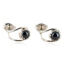 Certified Authentic Navajo .925 Sterling Silver Hematite Stud Native American Earrings 390910913394