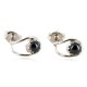 Certified Authentic Navajo .925 Sterling Silver Hematite Stud Native American Earrings 390910913394