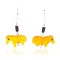 Certified Authentic Navajo .925 Sterling Silver Hooks AMBER HEISHI Native American Earrings 371019747338