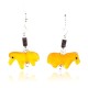Certified Authentic Navajo .925 Sterling Silver Hooks AMBER HEISHI Native American Earrings 371019747338