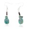 Certified Authentic Navajo .925 Sterling Silver Hooks Dangle Natural Turquoise Native American Earrings 18106-8